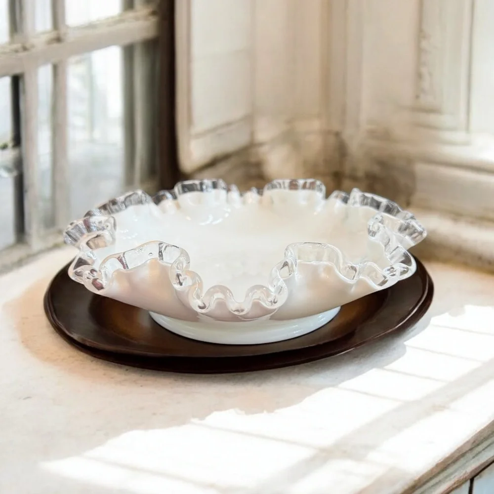 Vintage Fenton Silver Crest 8